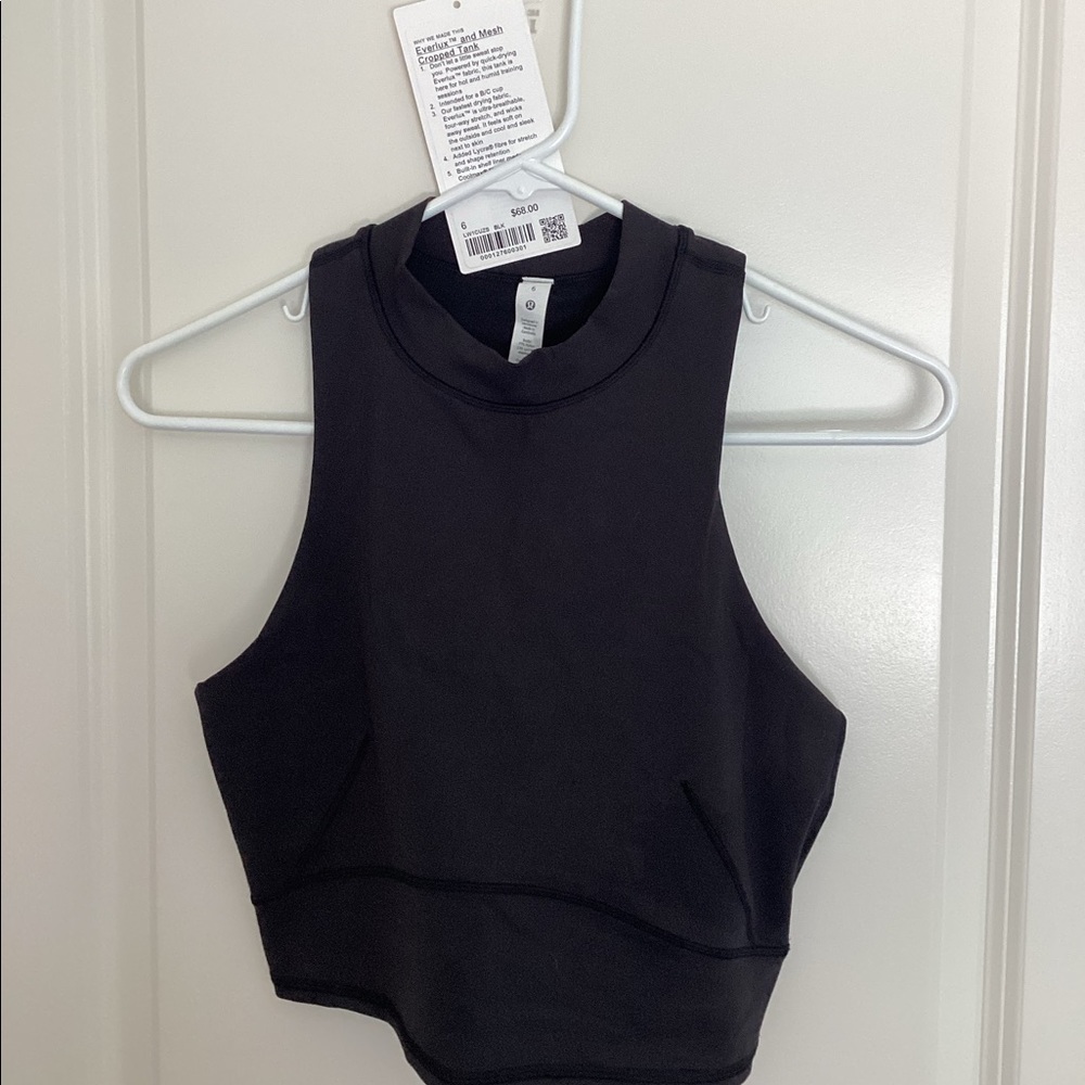Everlux and mesh crop tank top